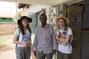 image - Maisie (left) Fred from FENU and Rebecca UGANDA